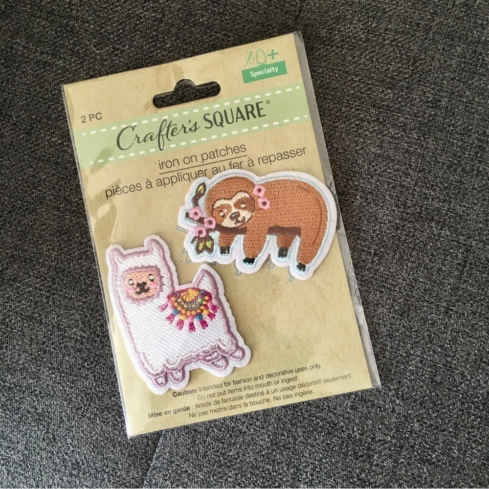 2pc Iron Patches - Llama +Sloth